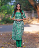 Emerald Elegance Top and Bottom