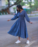 Indigo Breeze Midi Dress