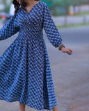 Indigo Breeze Midi Dress