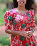 Floral Anarkali Top and Bottom