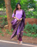Mauvilaam Kurti set with Dupatta