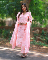 Light Pink Kurti Top and Dupatta
