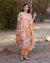 Suva Peach Garden Salwar Top and Bottom