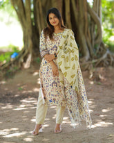 Kalaichithiram Kurti set with Dupatta