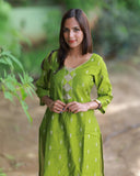 Maragatha Megam Kurti Set with Dupatta
