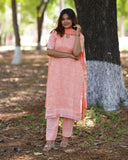Suva Peach linen Kurti