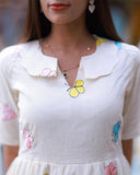 Suva Cotton Butterfly Embroidery Dress