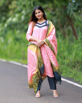 Sunrise Rose Kurti set with Dupatta
