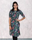 Green Red Floral Kurti