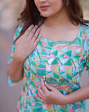 Geometric kota A-line kurti