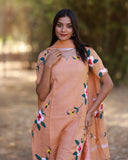 Suva Peach Garden Salwar Top and Bottom