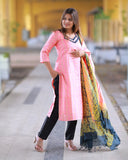 Sunrise Rose Kurti set with Dupatta