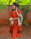 Sevvannam Kurti set with Dupatta