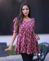 Mulberry Petal Peplum