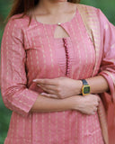 Roja Mazhai Kurti set with Dupatta