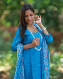 Kadal Nizhal Kurti Top and Dupatta