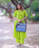 Suva Lime Kurta Palazzo Set