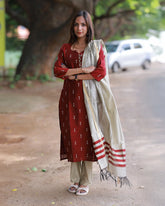 Sengadhir Megam Kurti set with Duppatta