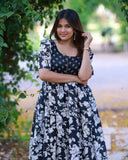 Suva Classic Black & White Gown Set