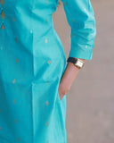 Mayil Neelam Kurti set with Dupatta