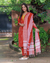 Sembon Kurti Set with Dupatta