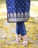 Suva Royal Blue Salwar Top and Bottom