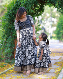 Suva Classic Black & White Gown Set - Daughter