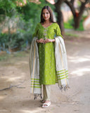Maragatha Megam Kurti Set with Dupatta