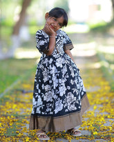 Suva Classic Black & White Gown Set - Daughter