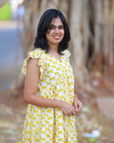 Manjal Malai Ruffle Midi Dress