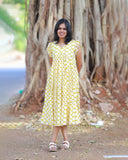 Manjal Malai Ruffle Midi Dress