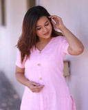 Suva Pink Kurti Top and Bottom