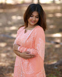 Suva Peach linen Kurti