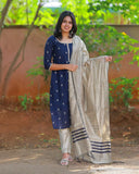 Neela Thendral Kurti Set with Dupatta