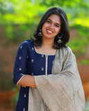 Neela Thendral Kurti Set with Dupatta