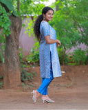 Neelakiranam Top and Bottom Brocade Set