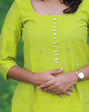 Manjal Visumbu Kurta set with Dupatta