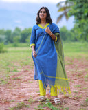 Neerth Thenral Kurti set with Dupatta