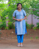 Neelakiranam Top and Bottom Brocade Set