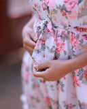 Peachy Petal Floral Dress