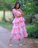 Rosy Ruffle Dress