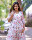 Peachy Petal Floral Dress