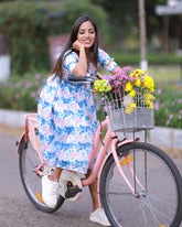Blue Blossom Floral Dress