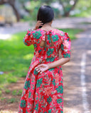 Floral Anarkali Top and Bottom