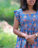 Bohemian Floral Ruffle Top