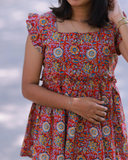 Peplum Floral Ruffle Top