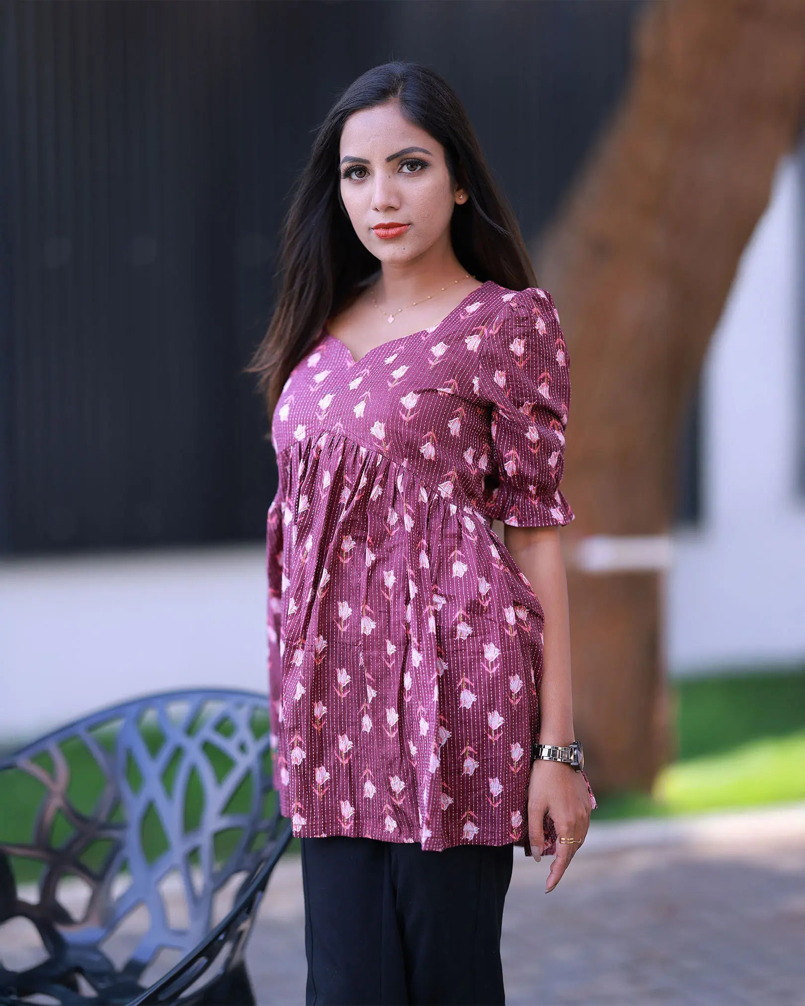 Mulberry Petal Peplum