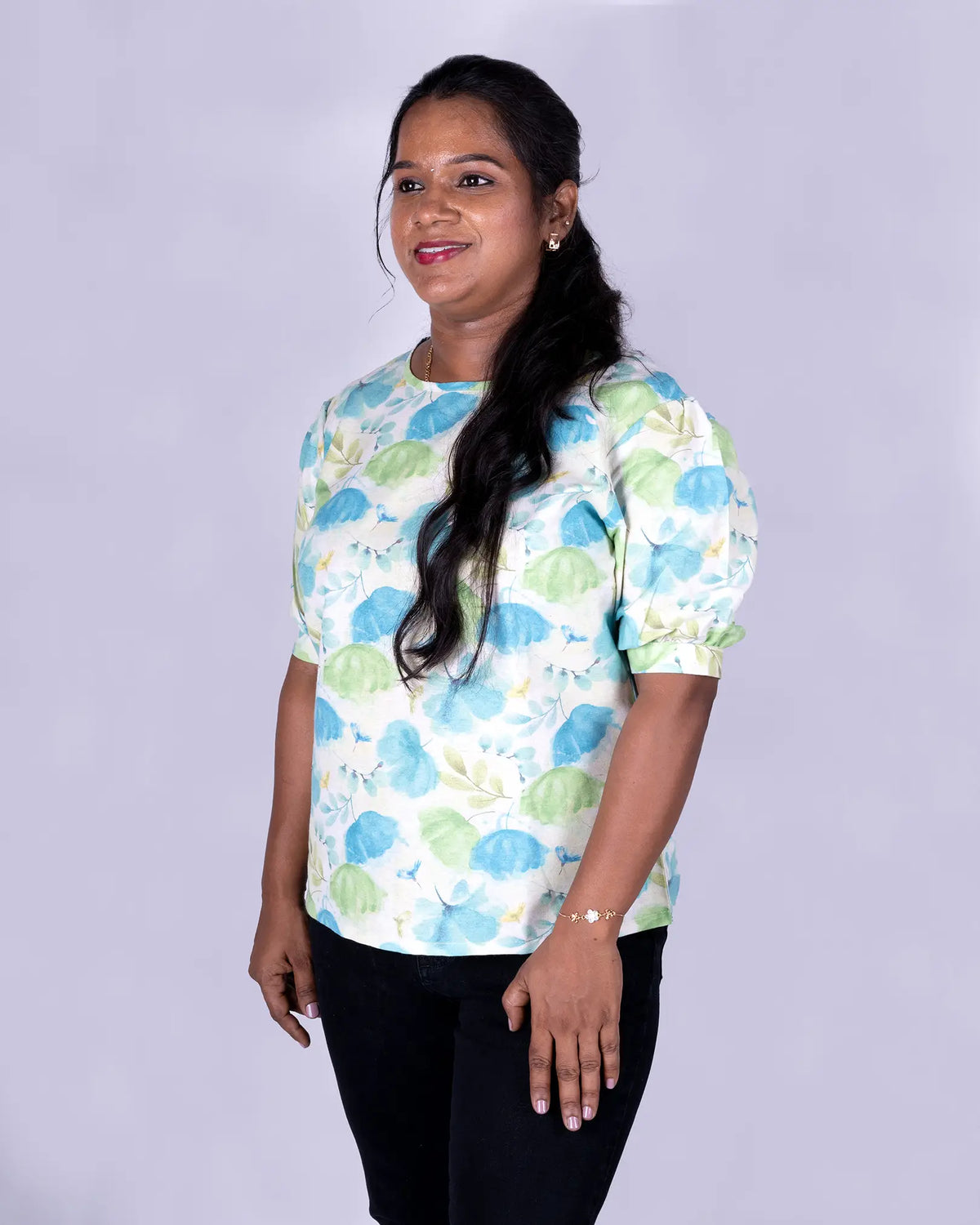 Printed Cotton Short Top for Regular Wear