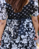 Suva Classic Black & White Gown Set