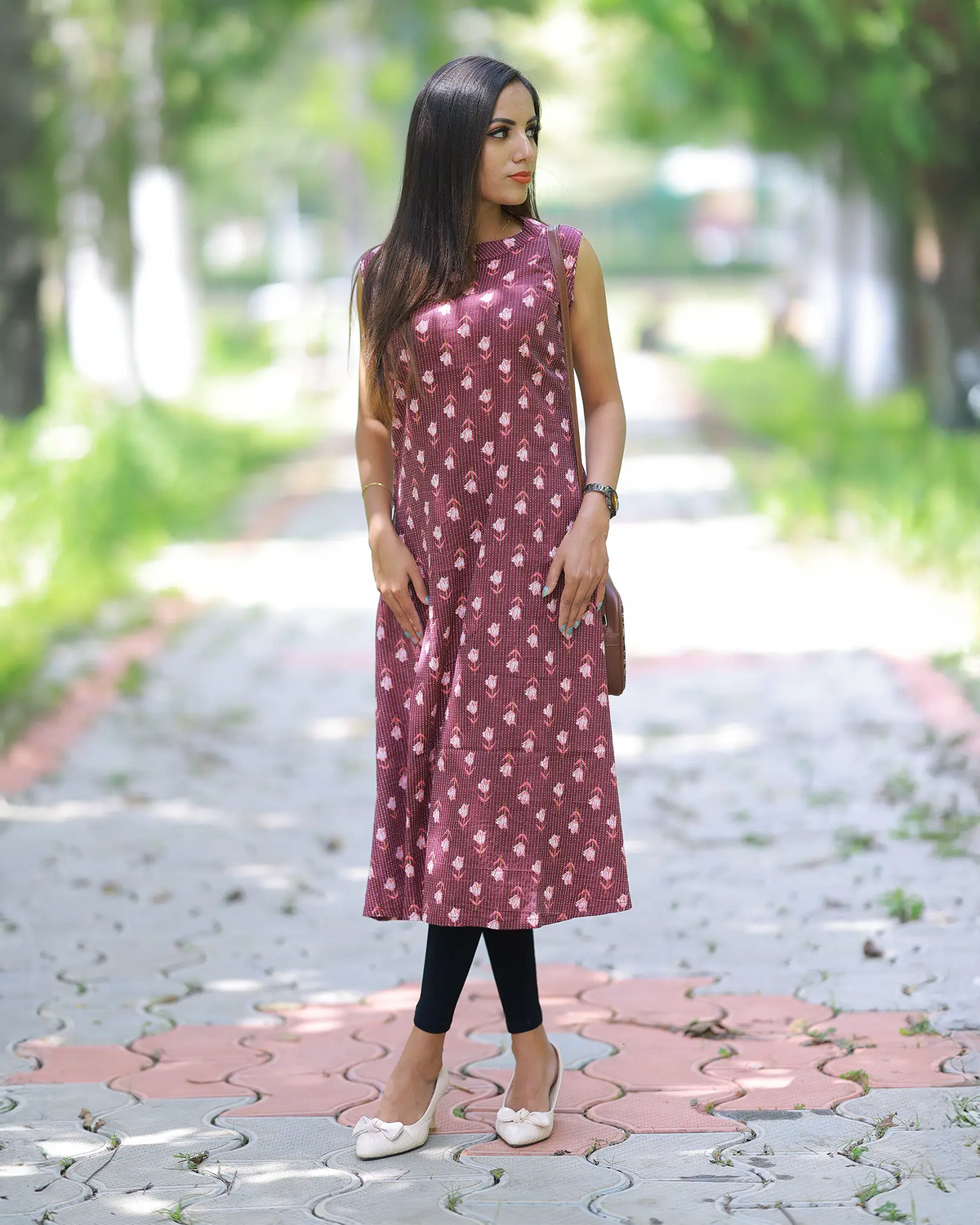 Rosette Charm A-Line  Kurti